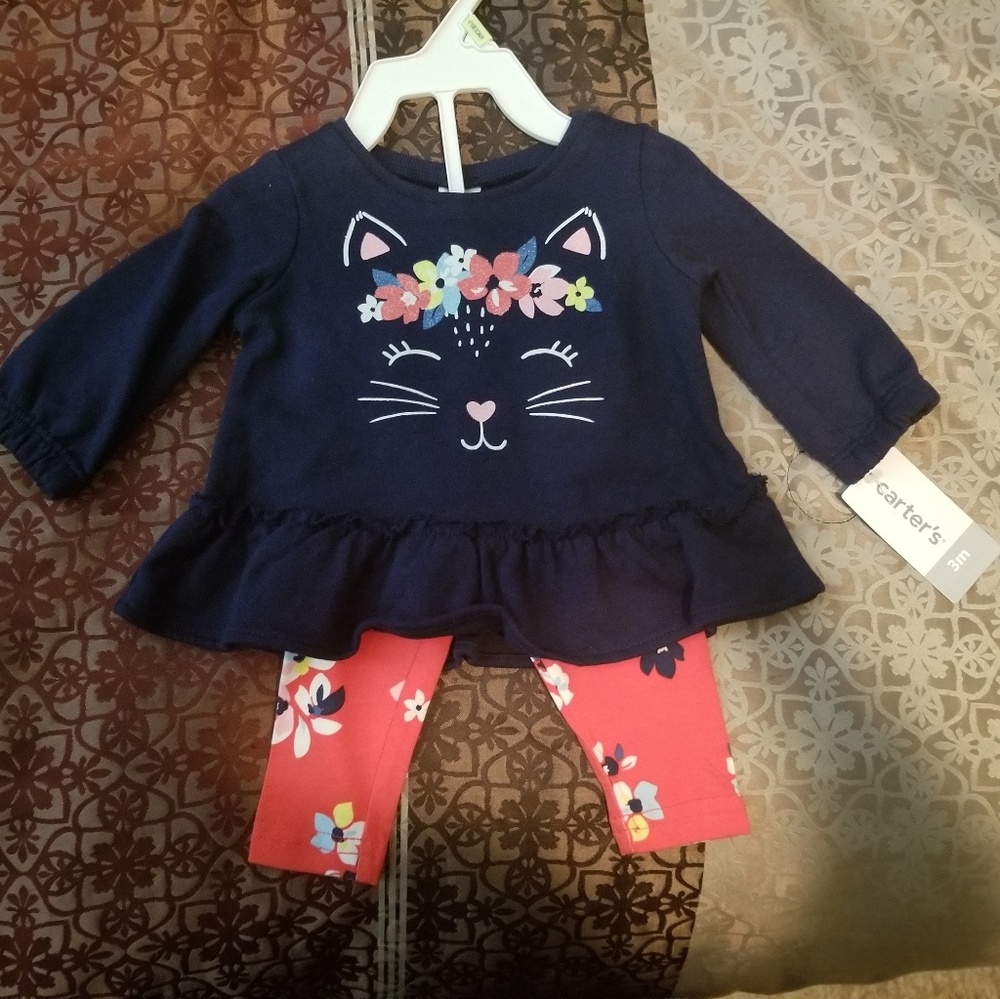 Blue long sleeve top and bottom set